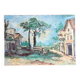 French Provence Landscape Vintage Oil Painting