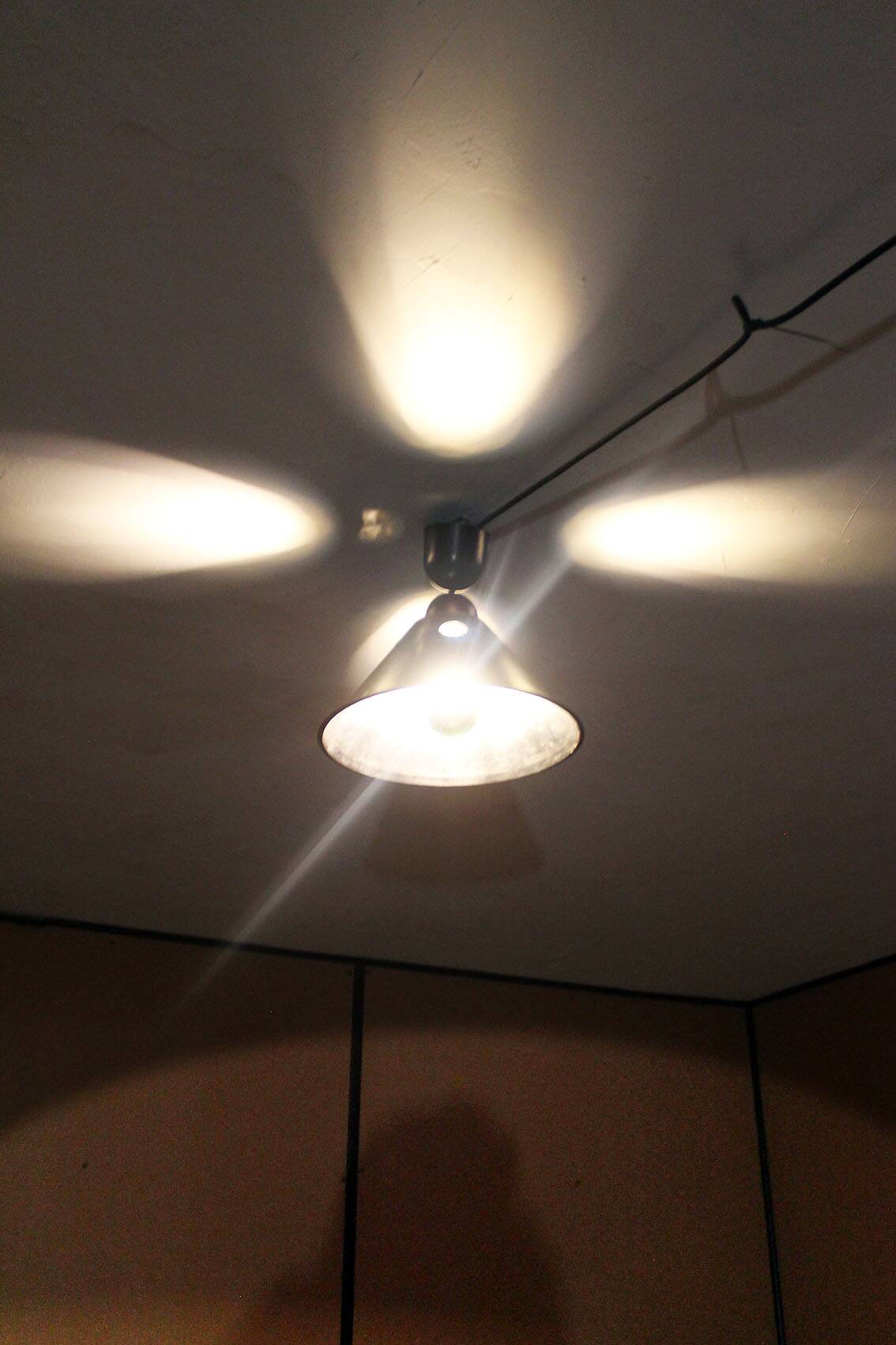Suspension de style industriel en acier inox