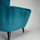 Mid-Century Modern Italian ISA Velvet Chair, 1950s