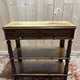 Console d’époque Napoléon III en noyer et placage