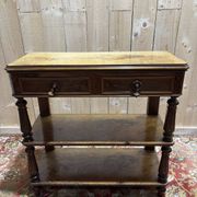 Napoleon III period console in walnut and veneer