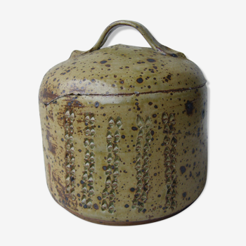 70s ceramic covered pot