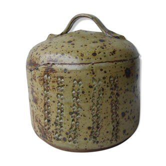 70s ceramic covered pot