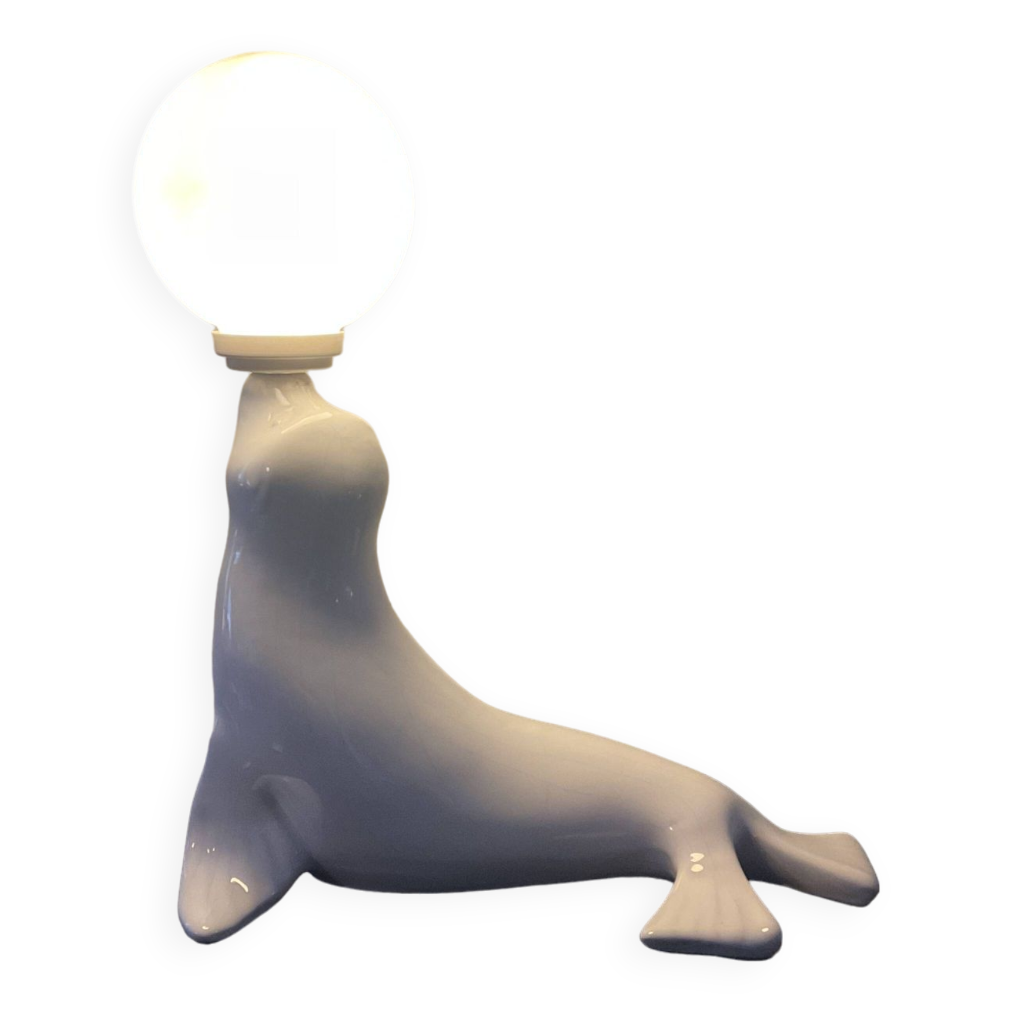 Lampe Otarie vintage en céramique de Delfts années 60