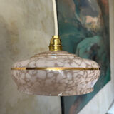Pendant lamp / reading light in De Clichy glass