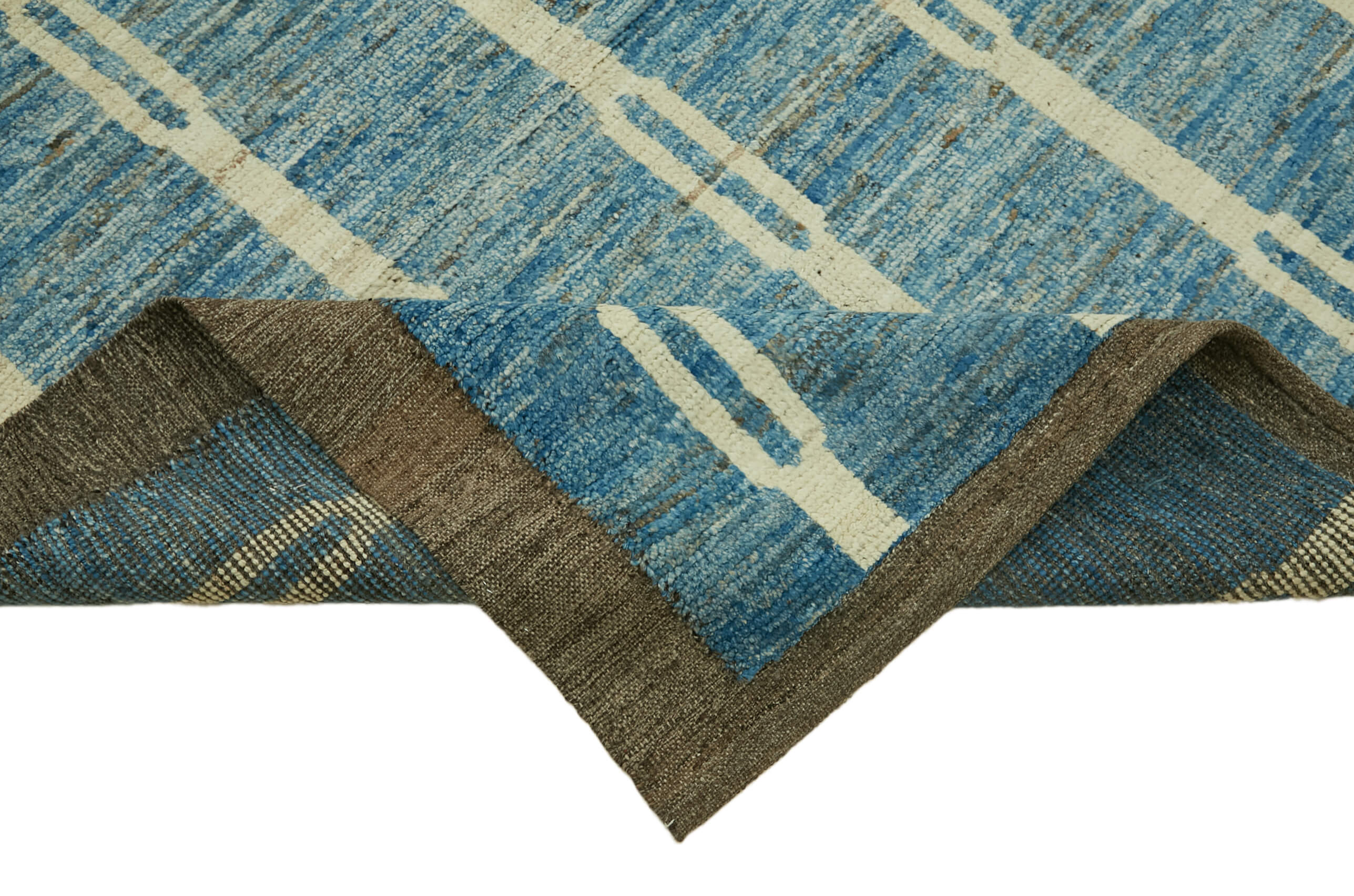 Handmade Turkish One of a Kind 280 cm x 362 cm Blue Wool Carpet