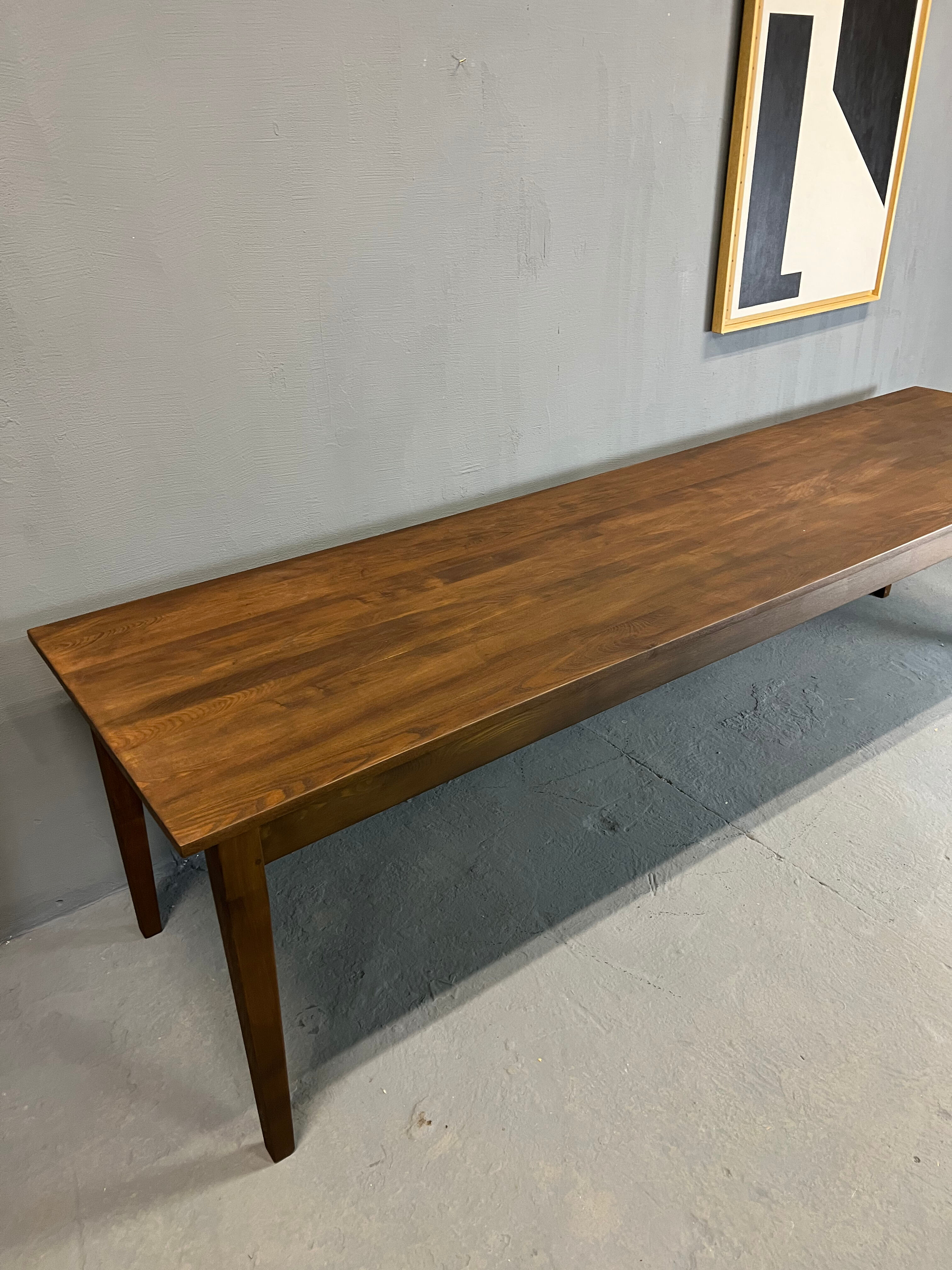 Farmhouse table "Dark Brown", spindle legs XXL 300 X 90 cm