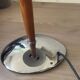 Vintage ship lamp in wood and chrome metal