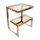 Table d'appoint plaquée or Belgochrom 'G'