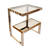 Table d'appoint plaquée or Belgochrom 'G'