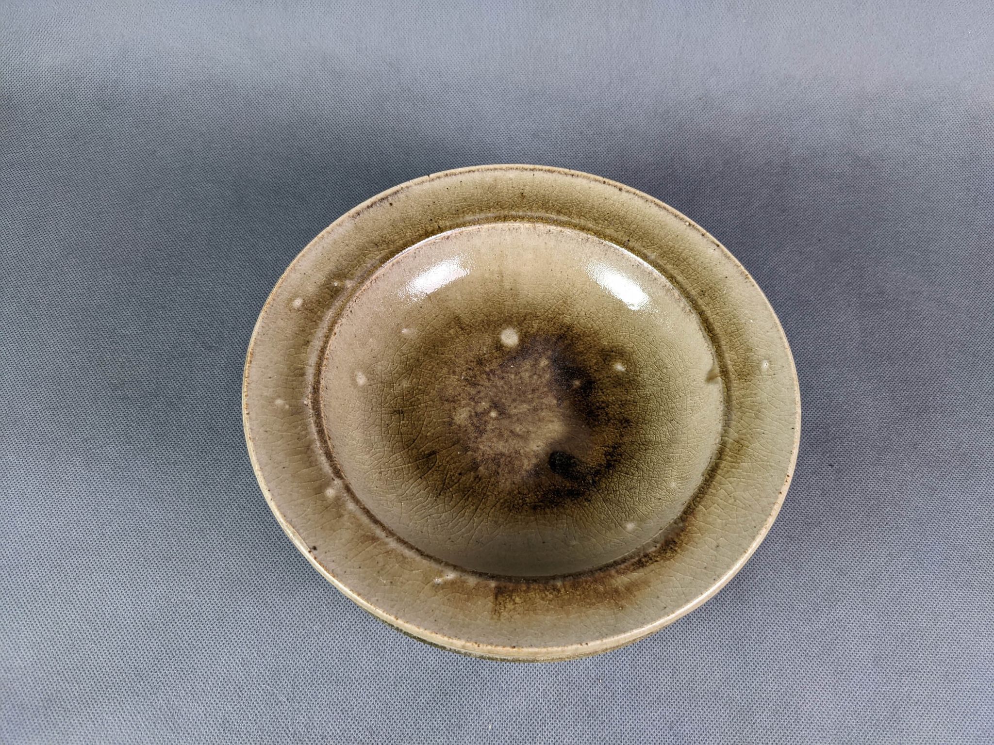 Blanot stoneware, series of 6 hollow plate vintage