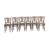 6 vintage bistro chairs