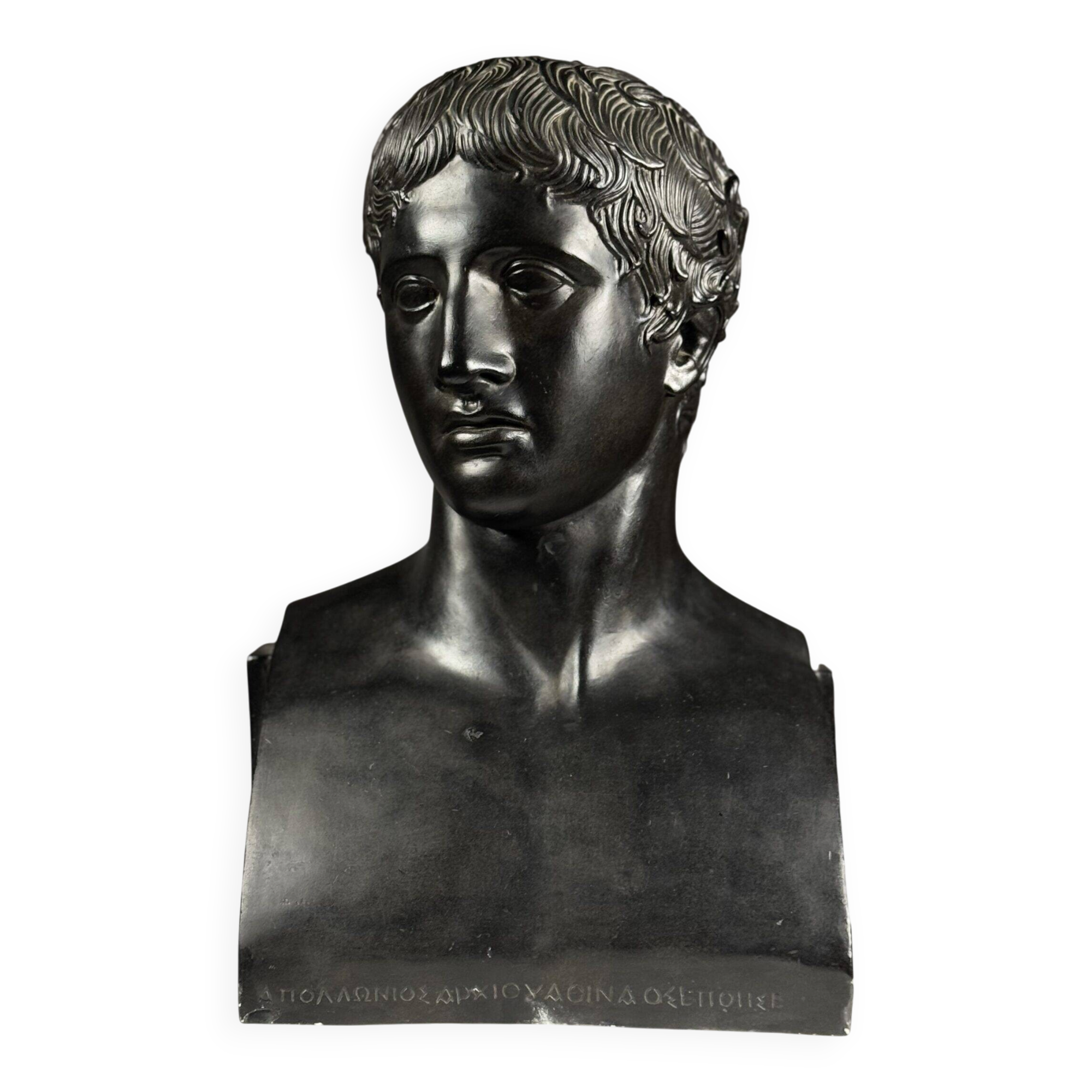 Greek bust statue of Doryphoros late 20th century