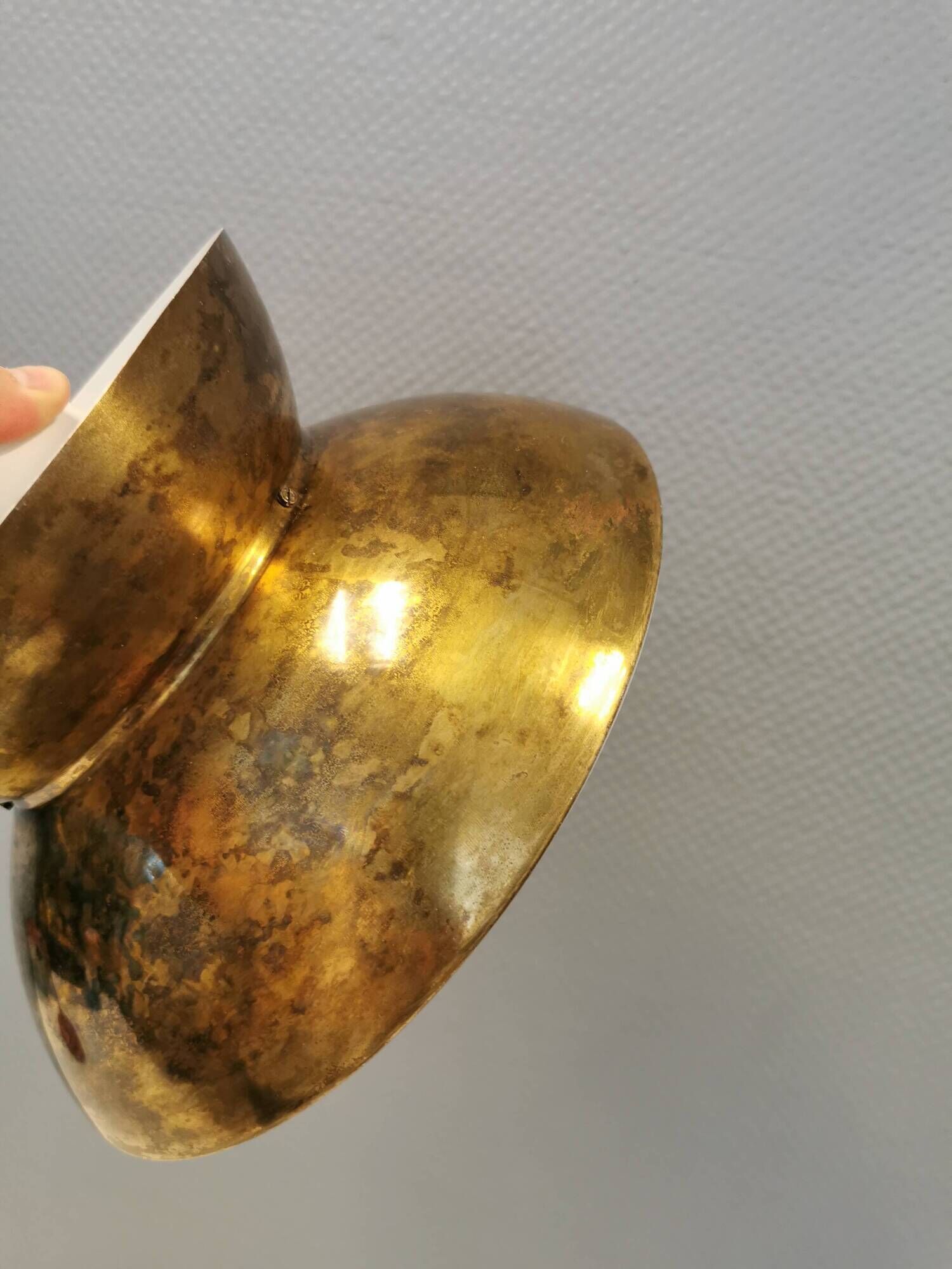 Navy hanging lamp, by Utzon for Louis Poulsen Denmark 1960s.