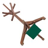 Teak coat rack