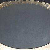 Vintage illuminated mirror with frosted plexiglass frame 1970s