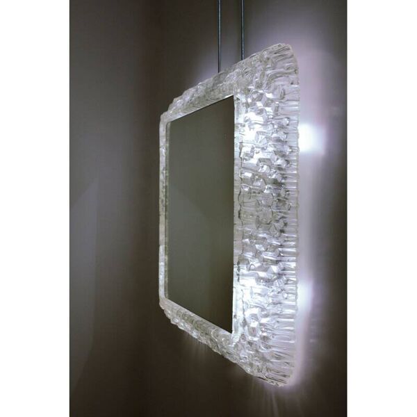 Miroir lumineux rétro-éclairant en lucite,1960