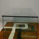 Bacco desk in transparent glass attributed to Tonelli, Italy, 1980s.