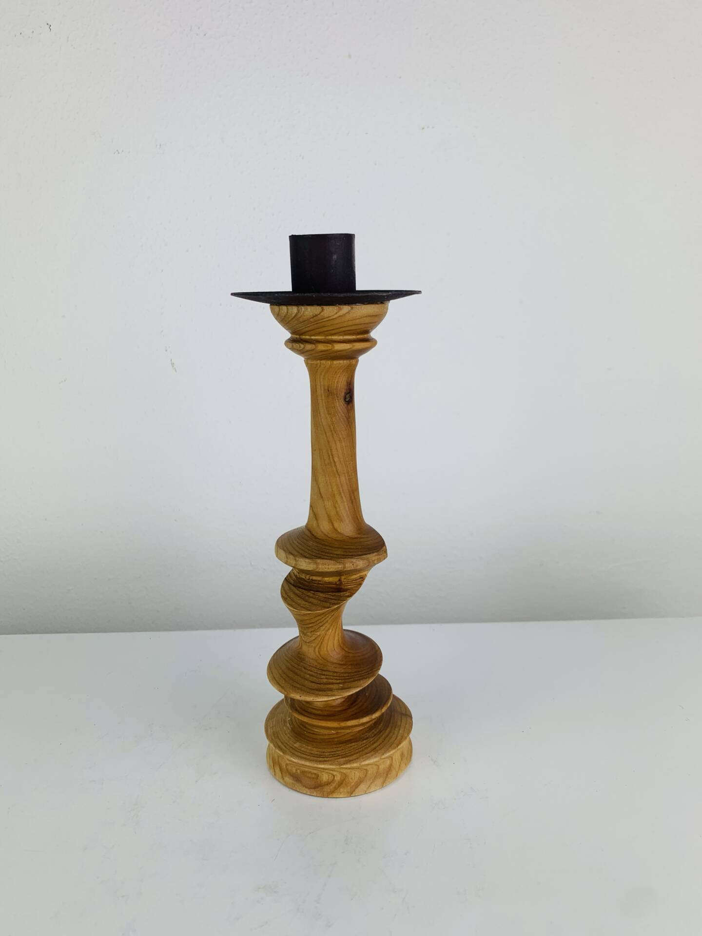 Bougeoir bois vintage 