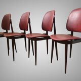 Set of 4 design chairs Pegasus vintage Baumann edition 1960s