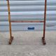 Turned wooden towel rack