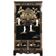 Armoire chinoise laquée noire avec incrustations