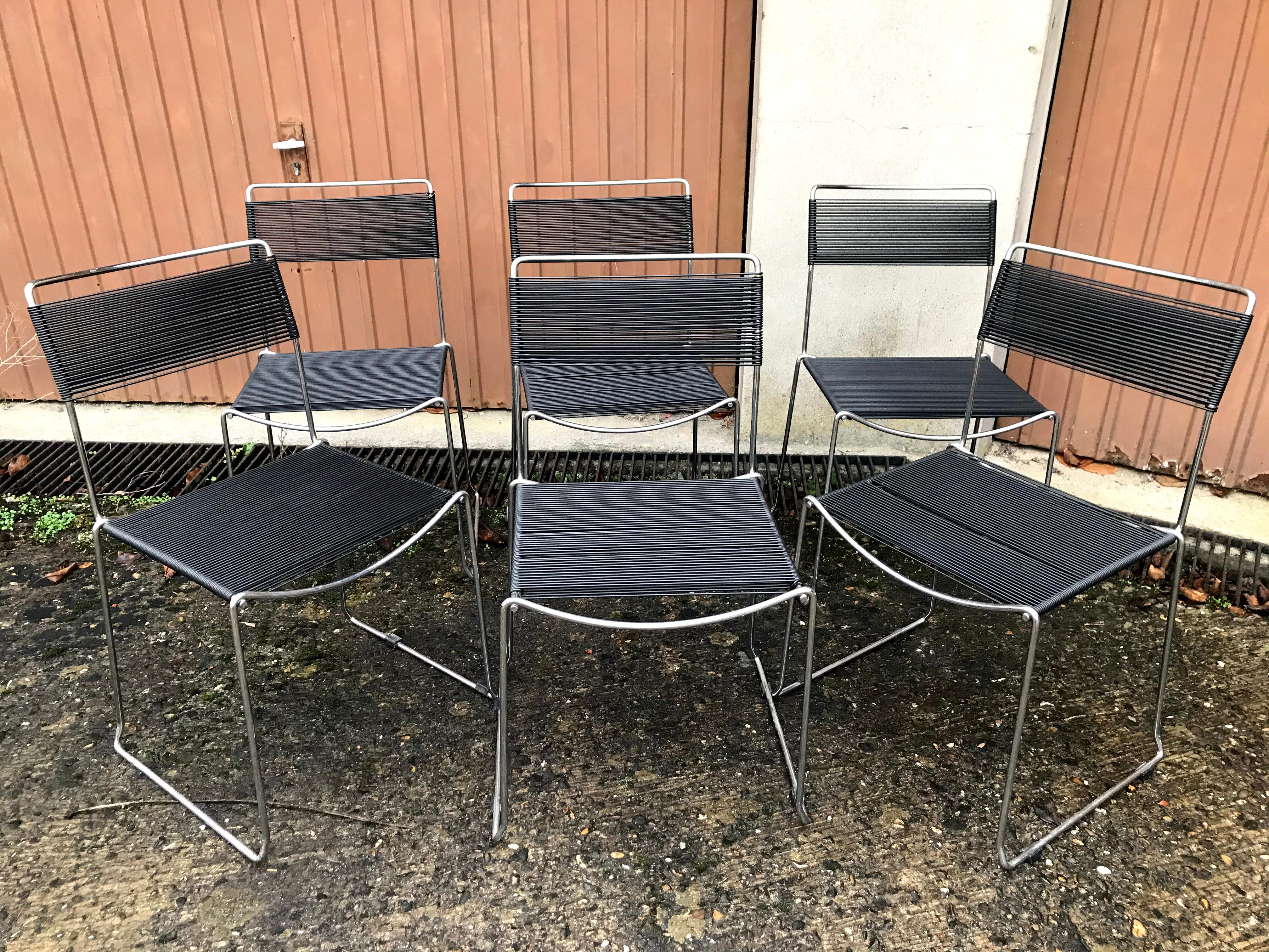 Vintage scoubidou or spaghetti chairs 60s
