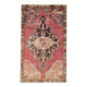 Oriental Pattern Classic Red Black Vintage Persian Rug, 132x222Cm
