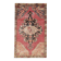 Oriental Pattern Classic Red Black Vintage Persian Rug, 132x222Cm
