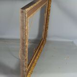 Old frame gilded stucco wood 65,5x55,5 cm, foliage 51x41 cm SB