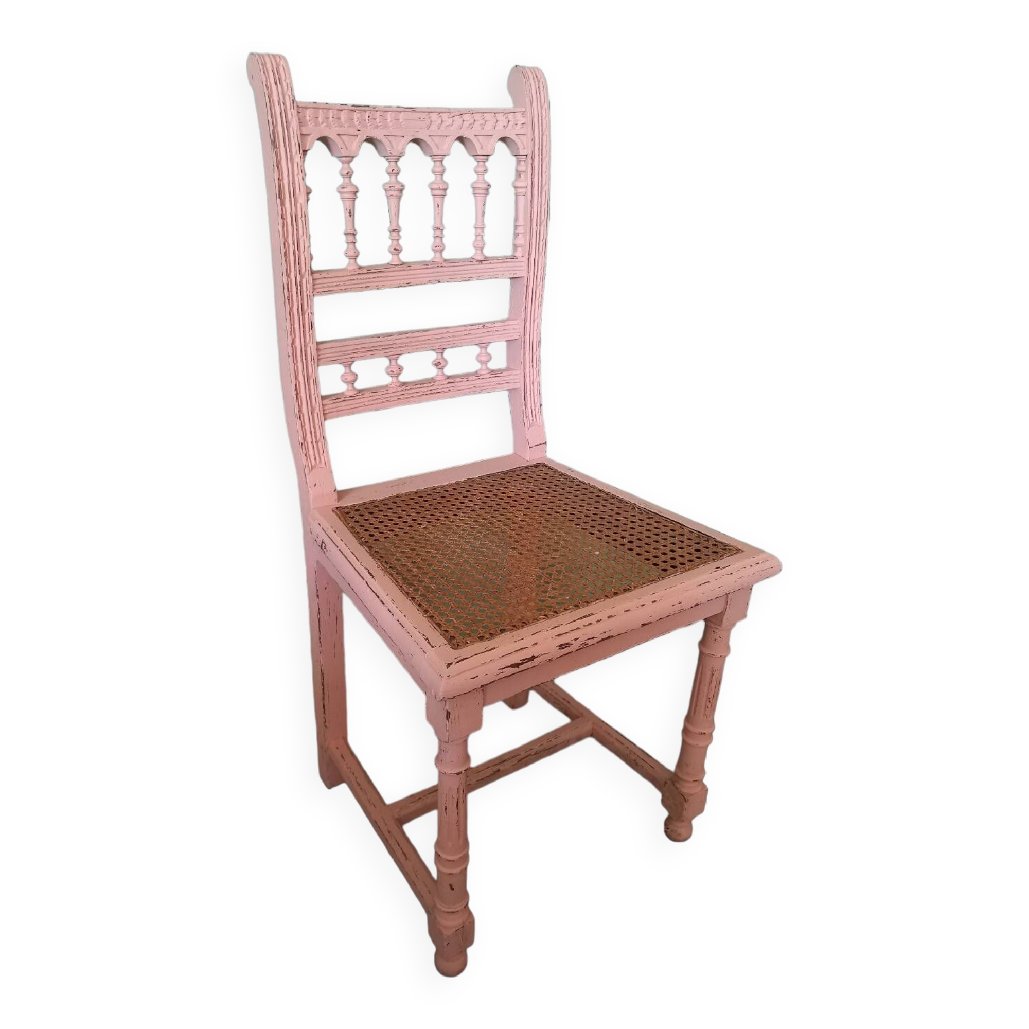 Shabby cane chair