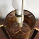 Stilnovo Italian brass glass table lamp 1950s