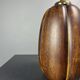 Midcentury faux bois ceramic Coco de Mer table lamp, 1970s