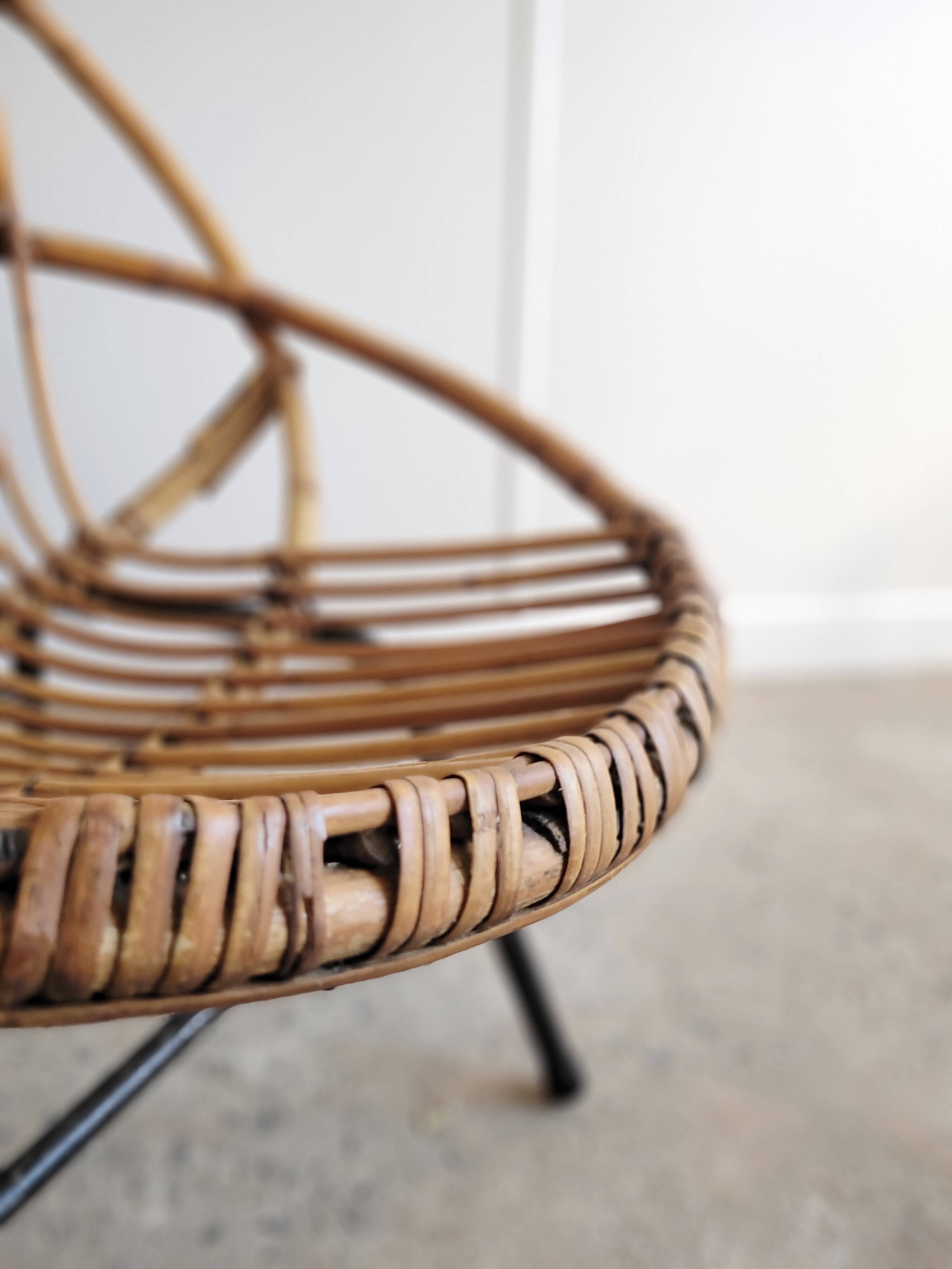 Adult rattan shell chair