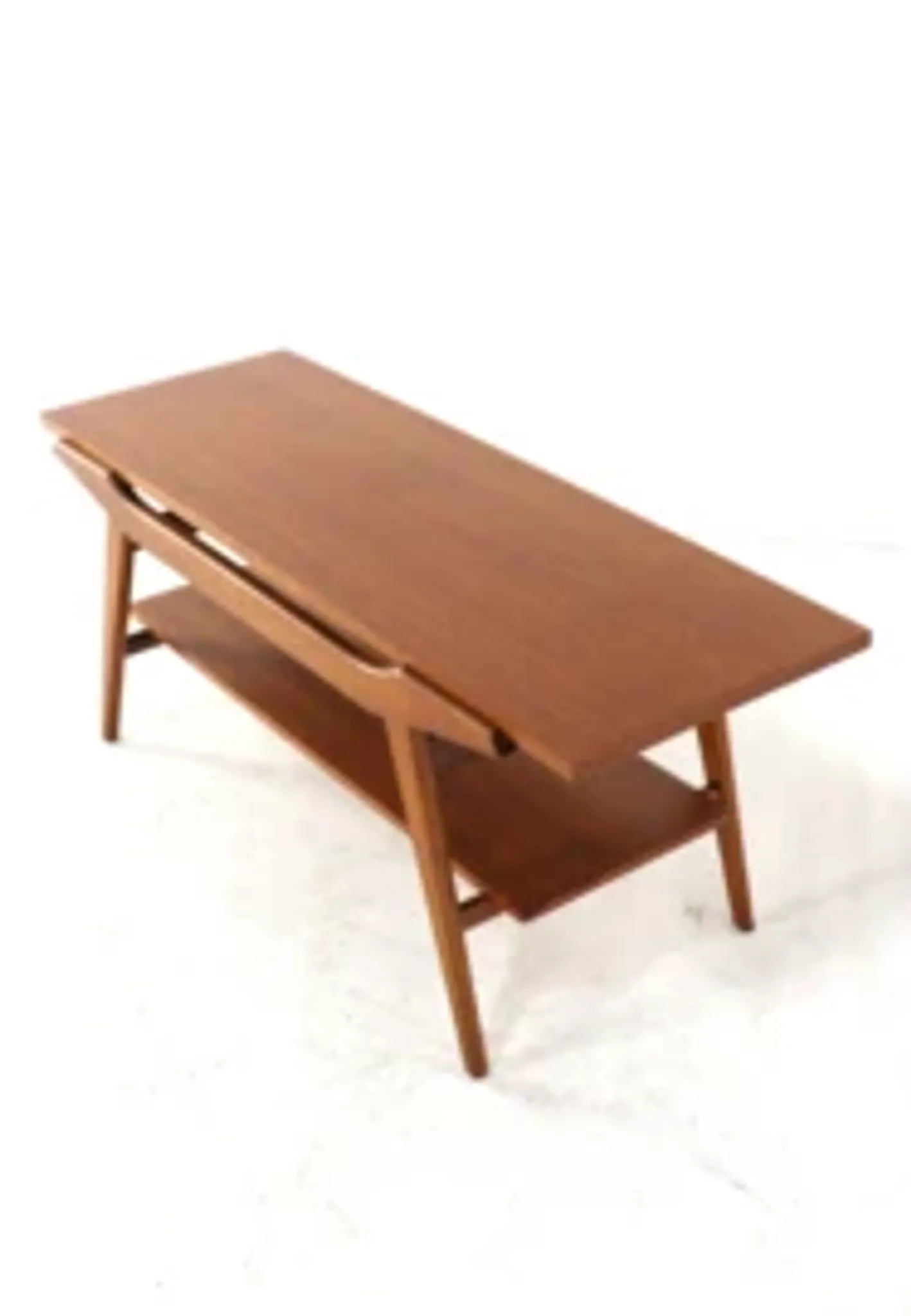 Table basse avec plateau réversible - teck mid-century moderne - design néerlandais