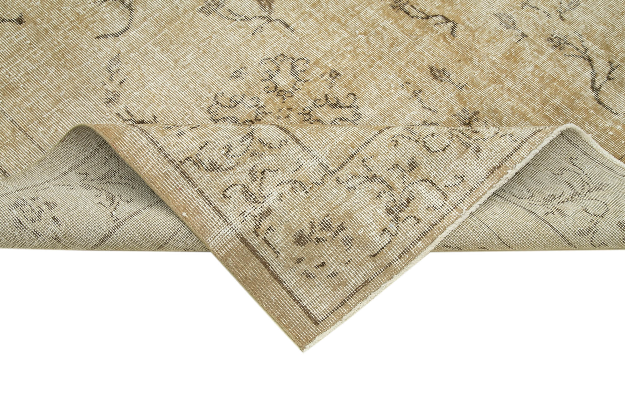 Handmade oriental beige rug 201 cm x 300 cm