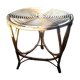 Table tripode vintage en rotin
