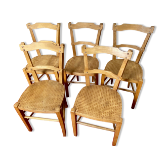 Set of 5 chairs bistro-40s