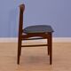Danish dining chair in teak with new upholstery in black leatherette, 1960s