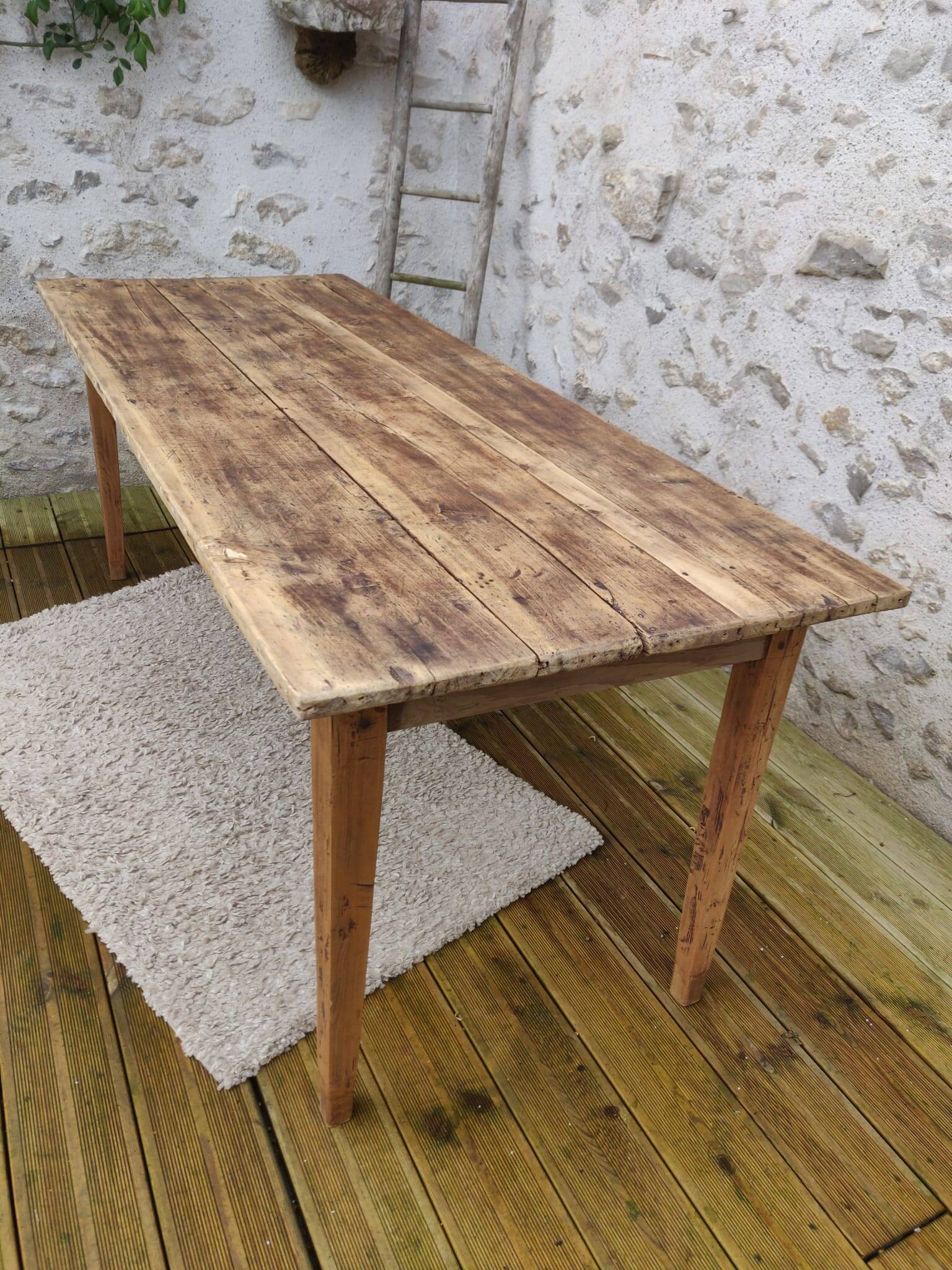 Table de ferme 191 cm x74 cm x 74,5 cm