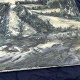 Expressionist landscape painting, signed, 92 x 65 cm