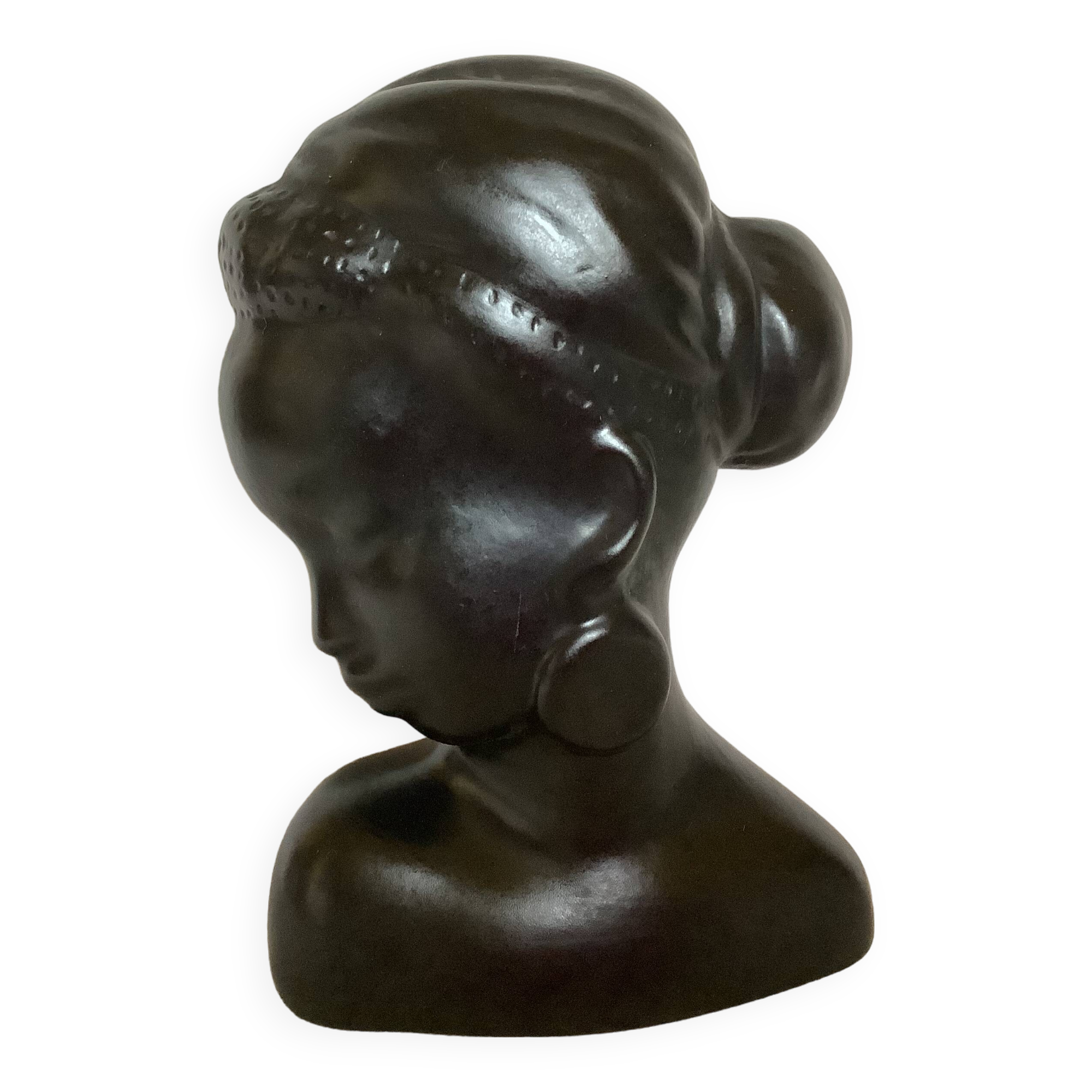 Antique bust of an African woman to stand or hang