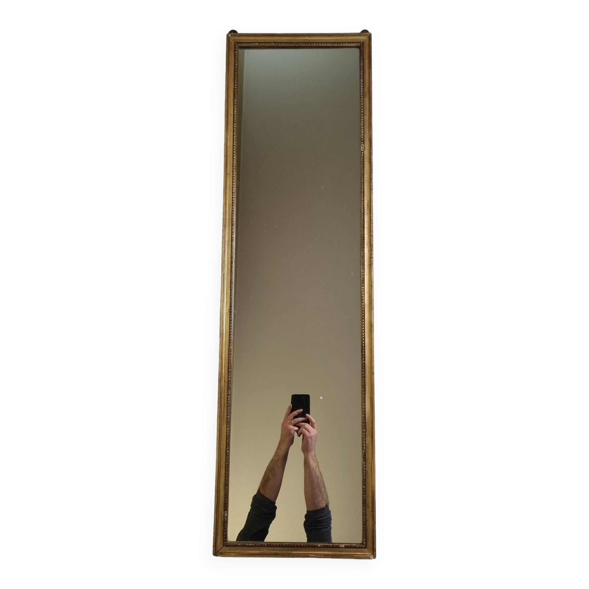 Vintage wall mirror, gold frame, 118 cm