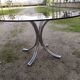Glass dining table 70s - 130 cm