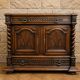 Carved wooden trouser cabinet – Twisted columns – Marble top