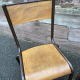 set of 4 industrial school chairs vintage school communities