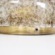 Petite brass and Murano glass flush mount light by Hillebrand