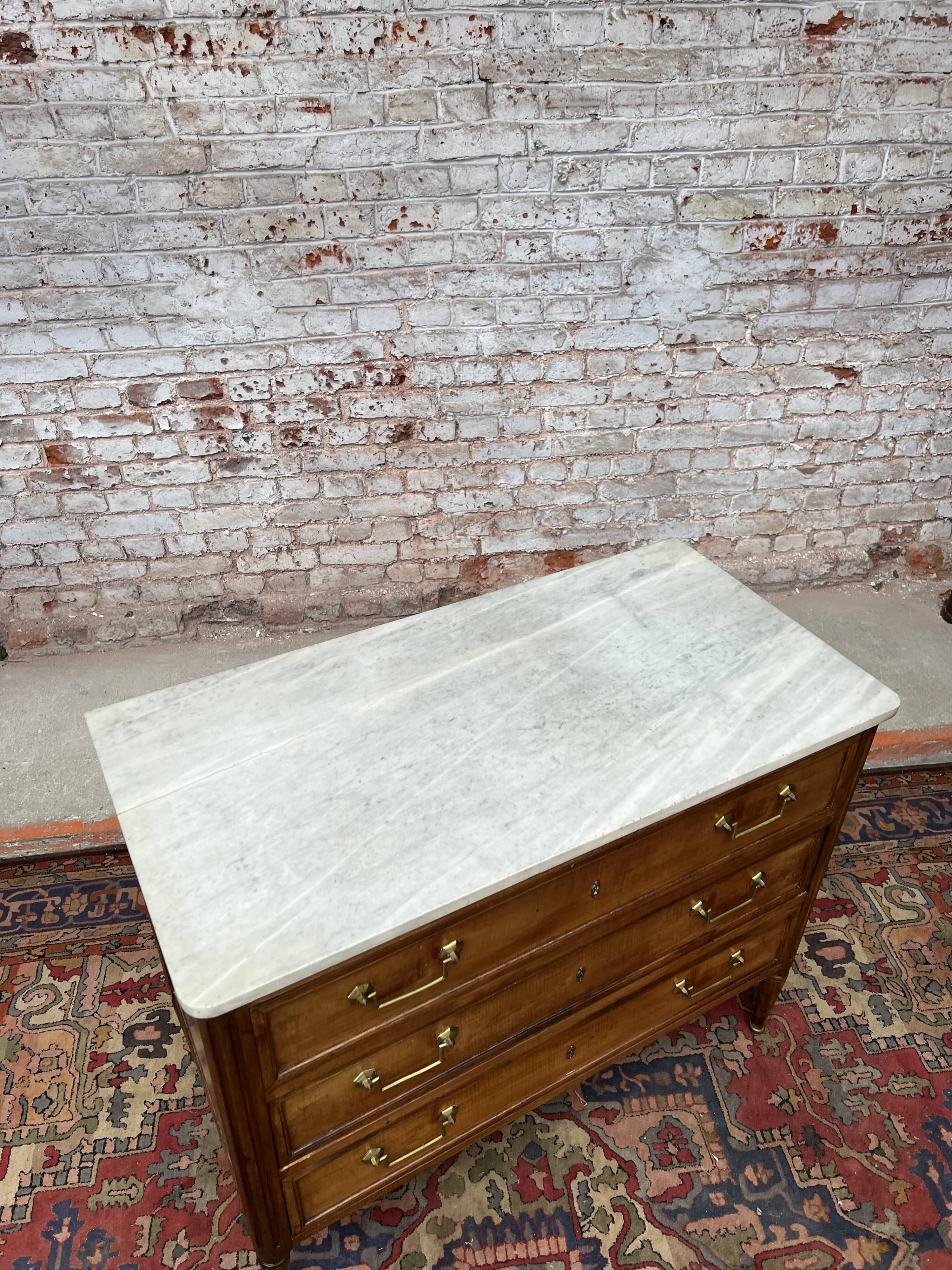 Louis XVI style mahogany chest of drawers