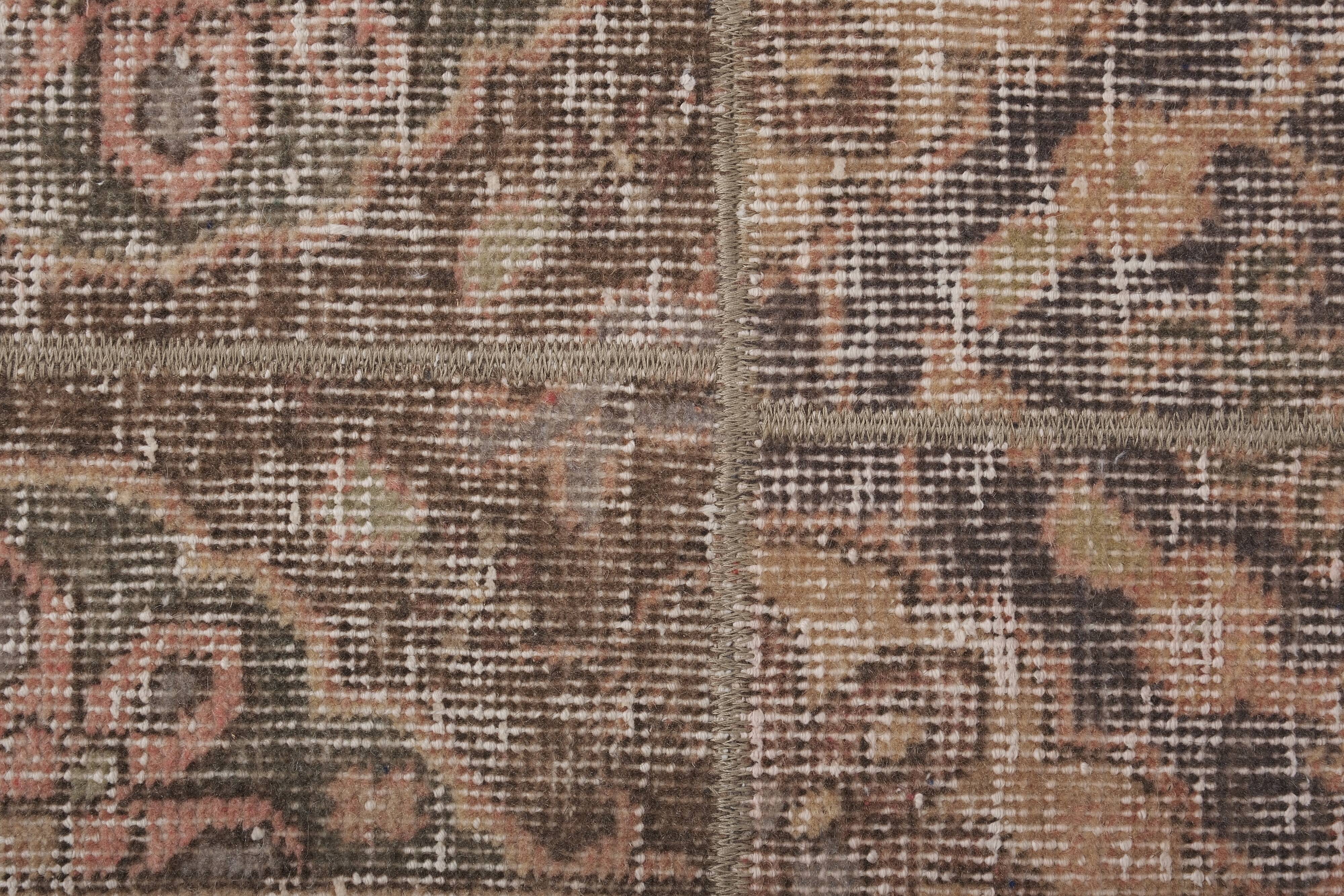 Vintage Turkish Oushak Rug Handwoven 67x692 cm