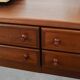 Low mahogany furniture, Danish design, 1970s, made in Denmark.